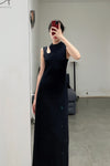 mame kurogouchi knitted hole dress MM22SS KN051 black